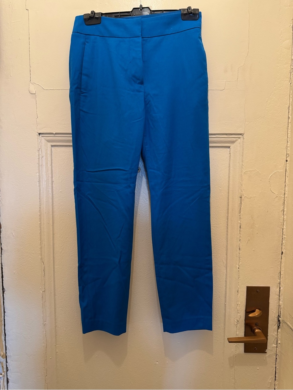 H&M Cropped Slim Ankle Pants in Bright Blue